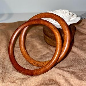 Vintage Wooden Bangle (pair) bracelets